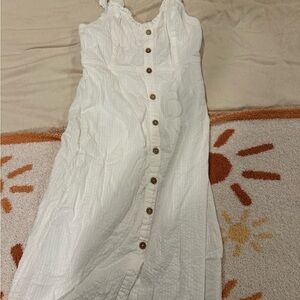 White Button-Down Sundress